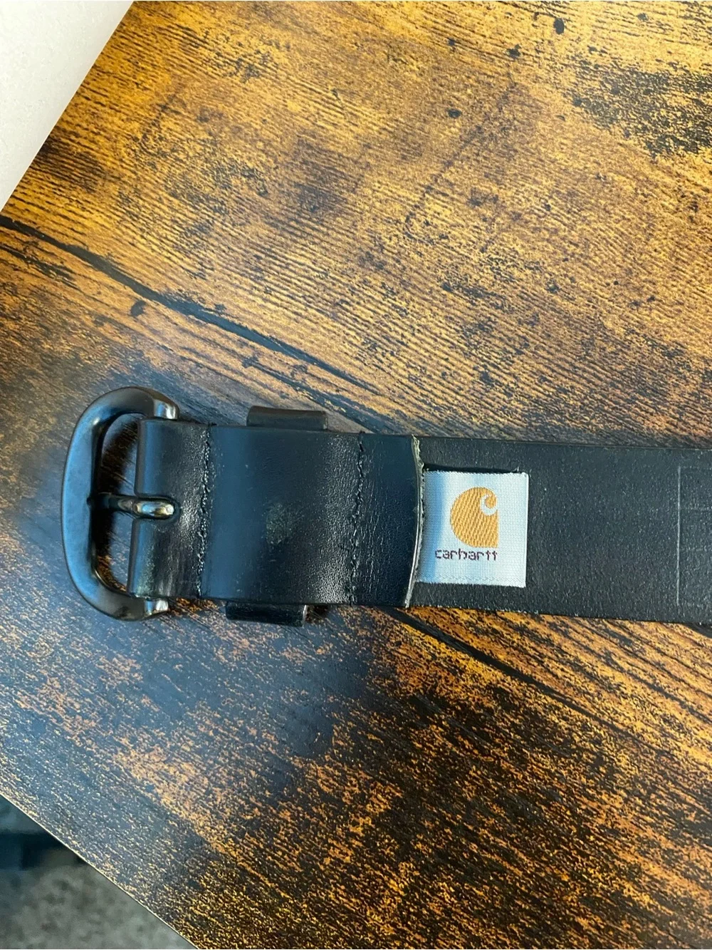 Carhartt Classic Black Leather Men's Belt - Sleek Everyday Style